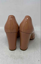 Load image into Gallery viewer, Talbots Womens Dark Nude Patent Leather Peep Toe Slip-On Pump Heels Size 7B
