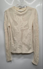 Load image into Gallery viewer, Zara Womens Ivory Long Sleeve Crew Neck Regular Fit Pullover Sweater Size S
