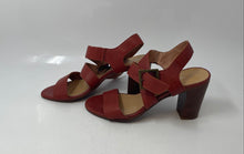 Load image into Gallery viewer, Avellini Womens Dark Red Beige Leather Adjustable Strap Strappy Sandals Sz EU 39
