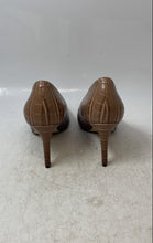 Load image into Gallery viewer, Nine West Womens Brown Croc Embossed Pointed Toe High Pump Heels Size 7.5 M
