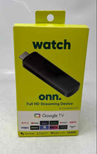 Load image into Gallery viewer, Onn Black Android TV Full HD Streaming Device Google TV Pre Owned No Tested
