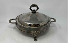Load image into Gallery viewer, Vintage Silver-Plated Tone Often Called Chafing Casserole Dish With Lid
