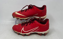 Load image into Gallery viewer, Nike Kids Hyperdiamond 4 Keystone Red White Lace-Up Softball Cleats Size 4Y
