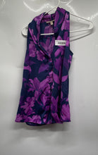 Load image into Gallery viewer, Banana Republic Womens Purple Floral Sleeveless Button Front Blouse Top Size 2
