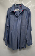 Load image into Gallery viewer, Tommy Hilfiger Mens Blue Regular Fit Long Sleeve Dress Shirt Size 17.5
