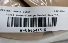 Load image into Gallery viewer, Sorel Womens Cameron Flatform NL4633-246 Beige Slip-On Slide Sandals Size 7.5
