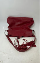 Load image into Gallery viewer, Alfani Womens Red Leather Tassel Inner Pockets Shoulder Handbag
