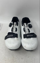 Load image into Gallery viewer, Speed Mens White Leather Adjustable Strap Bike Road Cycling Shoes Size EUR 41
