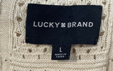 Load image into Gallery viewer, Lucky Brand Mens Beige Knitted Short Sleeve Regular Fit Button-Up Shirt Size L
