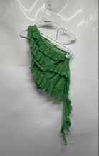Load image into Gallery viewer, Zara Womens Green Asymmetrical Ruffle Sleeveless One-Shoulder Blouse Top Size S
