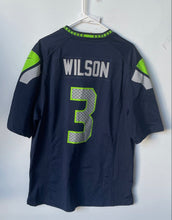 Load image into Gallery viewer, Nike Mens Navy Blue NFL Seattle Seahawks Russell Wilson #3 Football Jersey Sz L
