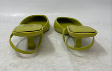 Load image into Gallery viewer, Zara Womens Green Leather Pointed Toe Low Kitten Slingback Heels Size 36
