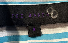Load image into Gallery viewer, Ted Baker Mens Multicolor Striped Long Sleeve Regular Fit Dress Shirt Size 4
