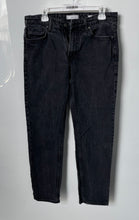 Load image into Gallery viewer, MNG Womens Black 5-Pocket Design Button Front Belt Loops Mom Jeans Size 40
