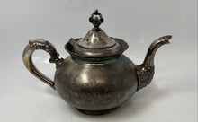 Load image into Gallery viewer, Vintage Silver Plate Baroque Tea Pot Engraved Old Estate Pitcher Collectible

