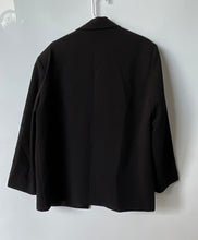 Load image into Gallery viewer, Zara Womens Black Long Sleeve Notched Lapel One-Button Blazer Size XS
