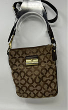 Load image into Gallery viewer, Coach Womens Kristin Brown Signature Graphic Op Art Swingpack Crossbody Bag

