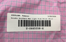 Load image into Gallery viewer, Brooks Brothers Mens Light Pink Printed Non-Iron Stretch Dress Shirt Size 19
