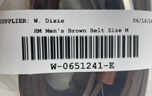 Load image into Gallery viewer, H&amp;M Mens Brown Silver-Tone Buckle Leather Adjustable Dress Belt Size Medium
