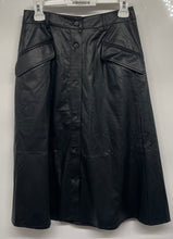 Load image into Gallery viewer, Banana Republic Womens Black Pockets Button Front Midi A-Line Skirt Size 2
