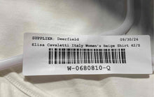 Load image into Gallery viewer, Elisa Cavaletti Womens Beige Sleeveless Round Neck Tank Top Size 42/S

