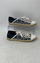 Load image into Gallery viewer, Michael Kors Womens Blue White Signature Print Sneakers Shoes Size 5.5M
