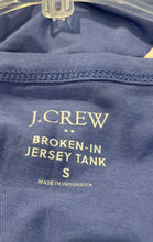 Load image into Gallery viewer, J. Crew Womens Blue Cotton Sleeveless Scoop Neck Broken-In Jersey Tank Top Sz S
