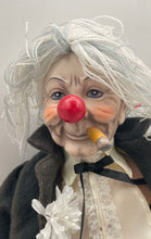 Load image into Gallery viewer, Vintage Dynasty Doll Collection Cigar Smoking Clyde Hobo Clown Porcelain Doll

