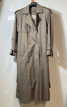 Load image into Gallery viewer, New York Harbor From Andrea Womens Dark Taupe Belted Trench Coat Size 10
