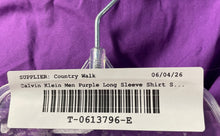 Load image into Gallery viewer, Calvin Klein Mens Purple Cotton Long Sleeve Regular Fit Dress Shirt Size 17
