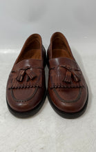 Load image into Gallery viewer, Diego Bellini Mens Brown Leather Tassel Round Toe Slip-On Loafer Shoes Size 42
