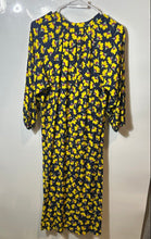 Load image into Gallery viewer, Zara Womens Multicolor Floral 3/4 Sleeve Round Neck A-Line Dress Size Small
