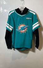 Load image into Gallery viewer, NFL Kids Aqua Miami Dolphins Football-NFL Pullover Hoodie Size 18-20
