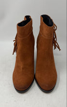 Load image into Gallery viewer, Kenneth Cole Womens Alana Brown Leather Round Toe Fringe Ankle Boots Size 8 1/2M
