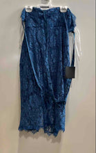 Load image into Gallery viewer, Lulus Womens Dark Blue Lace Back Zip Bodycon Dress Size Small With Tag
