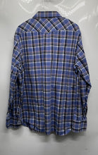 Load image into Gallery viewer, Banana Republic Mens Purple Plaid Long Sleeve Button-Up Shirt Size XL 17-17.5
