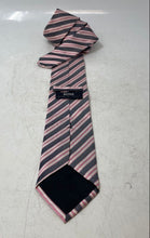 Load image into Gallery viewer, Hugo Boss Mens Multicolor Striped Silk Keeper Loop Pointed Tie One Size
