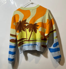Load image into Gallery viewer, Pacsun Womens Multicolor Palm Tree Print Long Sleeve Pullover Sweater Size Small
