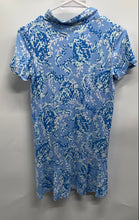 Load image into Gallery viewer, Lilly Pulitzer Girls Blue Printed Short Sleeve Collared T-Shirt Dress Size XL
