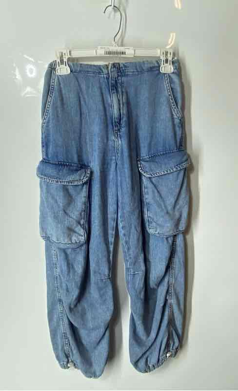 Zara Kids Blue Medium Wash Pockets Denim Tapered Leg Jogger Jeans Size 11-12