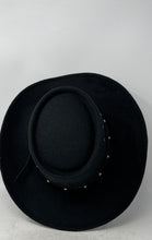 Load image into Gallery viewer, Western Express Unisex Black Wide Brim Gambler Cowboy Hat Size MEX 56 USA 7
