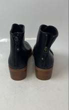 Load image into Gallery viewer, Soludos Womens Venetian Black Leather Back Zip Block Ankle Booties Size 8
