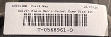 Load image into Gallery viewer, Calvin Klein Mens Gray Long Sleeve Single-Breasted Two-Button Blazer Size 46L
