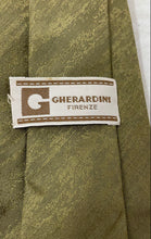 Load image into Gallery viewer, Gherardini Firenze Mens Olive Green Silk Adjustable Pointed Tie One Size
