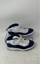 Load image into Gallery viewer, Nike Boys Air Jordan 11 Retro 378040-123 White Blue Sneaker Shoes Size 10C
