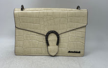 Load image into Gallery viewer, Marina Galanti Womens Beige Leather Croc-Embossed Crossbody Purse No Strap
