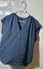 Load image into Gallery viewer, Banana Republic Womens Dark Blue Sleeveless Henley Neck Blouse Top Size M
