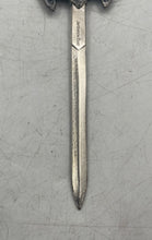 Load image into Gallery viewer, Jardiance Duo Miniature Templar Sword In Nomine Domini Silver Tone Letter Opener
