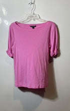 Load image into Gallery viewer, Lauren Ralph Lauren Womens Pink Cotton Cuff Short Sleeve Boat Neck T-Shirt Sz L
