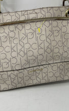 Load image into Gallery viewer, Calvin Klein Womens Beige Nude Signature Print Detachable Strap Crossbody Bag
